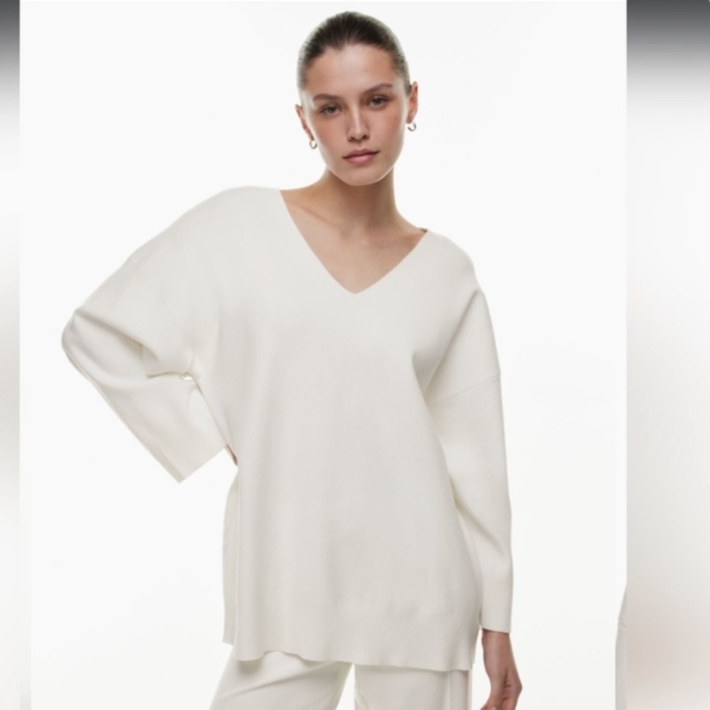 Aritzia Wilfred free souvenir sweater in heather birch in size 1